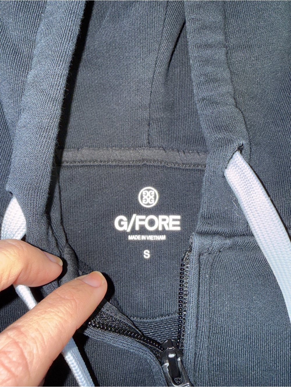NWOT G/FORE Skull & Ts Full Zip Golf Hoodie size S - Picture 3 of 4